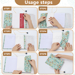 Polyester Book Cover with Bookmark Rope&nbsp;OFST-WH0012-001