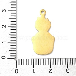 304 Stainless Steel Fruit Enamel Pendants&nbsp;STAS-G362-04G-08
