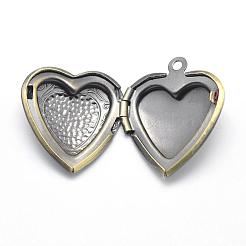 Brass Locket Pendants&nbsp;KK-F717-46AB-NR