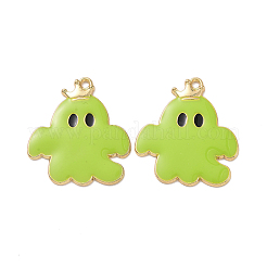 Halloween Theme Rack Plating Alloy Enamel Pendants&nbsp;PALLOY-O109-45LG