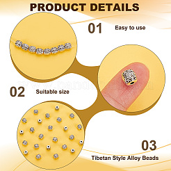 100Pcs Tibetan Style Alloy Beads&nbsp;FIND-PH0020-02