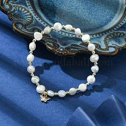 Natural Pearl Beaded Stretch Bracelets&nbsp;BJEW-JB10134