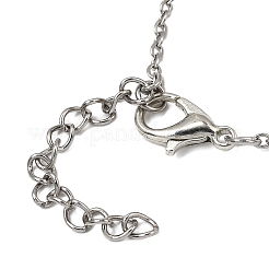 201 Stainless Steel Clover Pendant 304 Stainless Steel Cable Chain Necklaces&nbsp;NJEW-JN05353