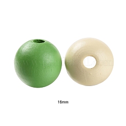160Pcs 4 Colors Farmhouse Country and Rustic Style Painted Natural Wood Beads&nbsp;WOOD-LS0001-01I