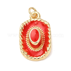 Brass Enamel Pendants&nbsp;KK-K408-66G