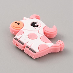 Cow Silicone Beads&nbsp;SIL-WH0010-17A