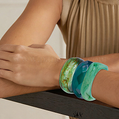 3Pcs 3 Styles Acrylic Bangles for Women&nbsp;BJEW-DC0001-30