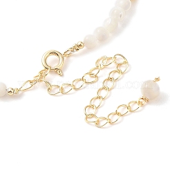 Natural Trochid Shell Beaded Necklaces&nbsp;NJEW-L119-03G