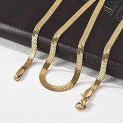 PVD Vacuum Plating 304 Stainless Steel Snake Chains Necklaces&nbsp;X-NJEW-O058-29G