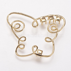Brass Connectoe Rhinestone Settings&nbsp;KK-F731-55G