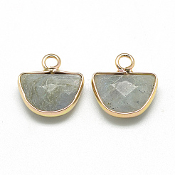 Natural Labradorite Semi Circle Pendants&nbsp;X-G-Q965-06
