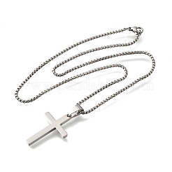 304 Stainless Steel Pendant Necklaces&nbsp;NJEW-P329-03B-P