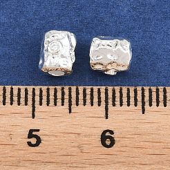 Brass Micro Pave Clear Cubic Zirconia Beads&nbsp;KK-Z162-17S