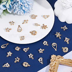 200Pcs 10 Styles Rack Plating Eco-Friendly Iron Pendants&nbsp;IFIN-ME0001-16