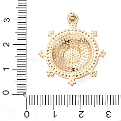 Brass Micro Pave Clear Cubic Zirconia Pendants&nbsp;LS-KK-C264-05G
