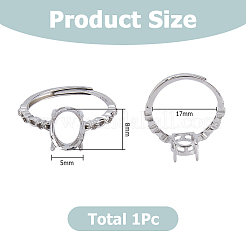 925 Sterling Silver Adjustable Ring Findings&nbsp;STER-WH0009-40A