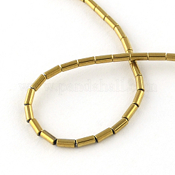 Column Electroplated Non-magnetic Synthetic Hematite Beads Strands&nbsp;G-R259-71D