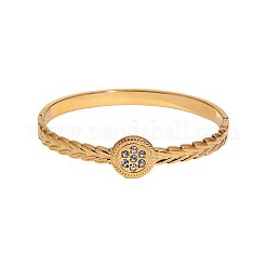 304 Stainless Steel Rhinestone Hinged Bangles&nbsp;FS-WG8BDCA-02