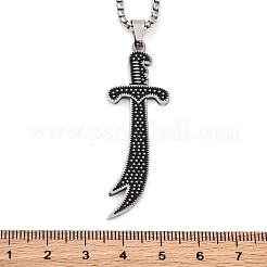 201 Stainless Steel Pendant Necklaces&nbsp;NJEW-C066-09P