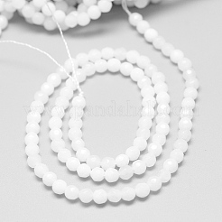 Natural White Jade Bead Strands&nbsp;G-R344-4mm-21