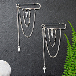2Pcs Cone Zinc Alloy Safety Pin&nbsp;JEWB-SP0001-03