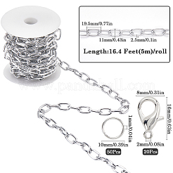 DIY Oxidation Aluminum Cable Chains Necklaces/Bracelets Making Kits&nbsp;DIY-SP0001-87B-S