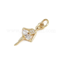 Brass Micro Pave Cubic Zirconia Pendants&nbsp;LS-KK-D409-42G-B