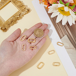 8Pcs 4 Styles Brass Spring Gate Rings&nbsp;KK-OC0001-75