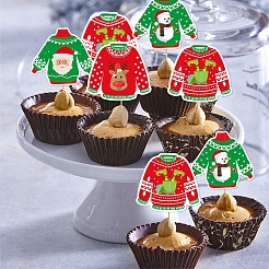 8Pcs Ugly Sweater Cupcake Toppers&nbsp;PW-WG1075E-01