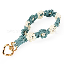 Cotton Braided Flower Pendant Decorations&nbsp;AJEW-TAC0030-032G-10