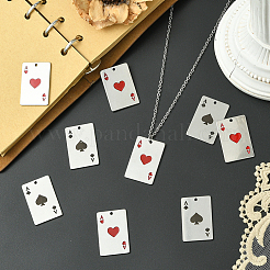 12Pcs 2 Styles 304 Stainless Steel Enamel Pendants&nbsp;STAS-SC0010-60