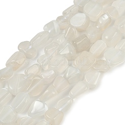 Natural White Moonstone Nuggets Beads Strands&nbsp;G-J335-45