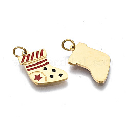 316 Surgical Stainless Steel Enamel Charms&nbsp;STAS-S116-398G