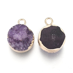 Natural Druzy Agate Pendants&nbsp;G-L566-A01