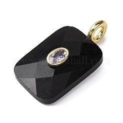 Natural Obsidian Faceted Pendants&nbsp;G-B186-01G-07