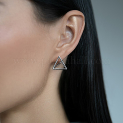 S925 Silver Geometric Square Triangle Earrings Minimalist Elegant Stylish Jewelry for Women&nbsp;GU8226-2