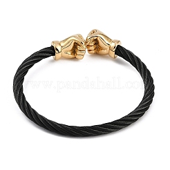 Ion Plating(IP) 304 Stainless Steel Bangles for Women&nbsp;STAS-M023-19B