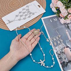 4Pcs 2 Styles Alloy Clear Rhinestone Anklets for Women&nbsp;AJEW-BBC0002-39