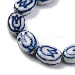 Handmade Blue and White Porcelain Beads&nbsp;PORC-I027-17B