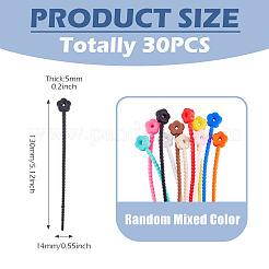 30Pcs Flower Shape Silicone Cable Zip Ties&nbsp;AJEW-TADJ0001-10