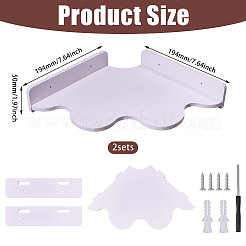 MDF Wall-mounted Storage Racks&nbsp;LS-AJEW-WH0752-422A