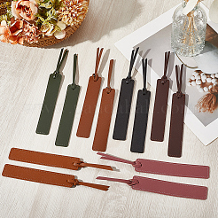 12Pcs 6 Colors PU Leather Bookmarks&nbsp;AJEW-SP0002-29