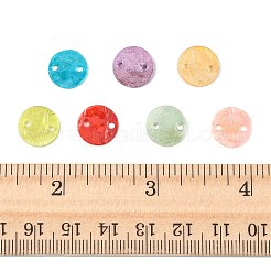 56Pcs 7 Colors Spray Painted Natural Capiz Shell Connector Charms&nbsp;SSHEL-FS0001-09