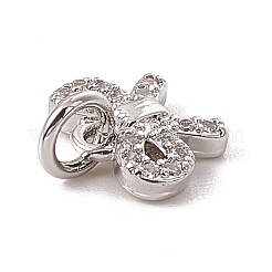 Brass Micro Pave Cubic Zirconia Pendants&nbsp;ZIRC-F132-86P