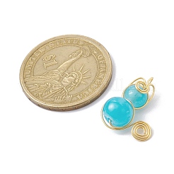 Imitation Jade Glass Beads Pendants&nbsp;PALLOY-JF02480-03