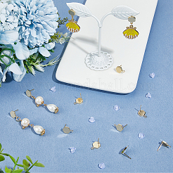 Brass Stud Earring Findings&nbsp;KK-BBC0028-29A