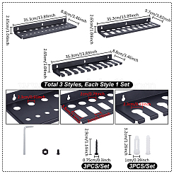 3 Bags 3 Styles Carbon Steel Wall-Mounted Plisers Screwdriver Wrench Holder&nbsp;ODIS-UN0001-39