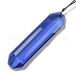 Glass Rectangle Hanging Suncatchers&nbsp;HJEW-P018-C04