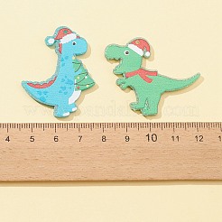 4Pcs 4 Styles Printed Opaque Acrylic Pendants&nbsp;MACR-FS0001-55