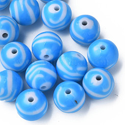 Opaque Striped Acrylic Beads&nbsp;MACR-S373-27B-09